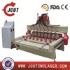 Rotary cnc router with multi heads and rotary axes  JCUT-2415-8R