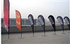 Supply printed outdoor beach flag with poles swooper flags